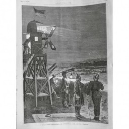 1875 I TELEGRAPHE MILITAIRE NOUVEAU SYSTEME ARMEE ALLEMANDE STARSBOURG