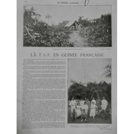 1914 MI TELEGRAPHE TELEPHONE POSTE TSF GUINEE FRANCAISE FORET