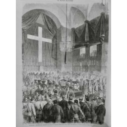 1868 MI AUTRICHE VIENNE EGLISE CAPUCINS EMPEREUR MAXIMILIEN OBSEQUE