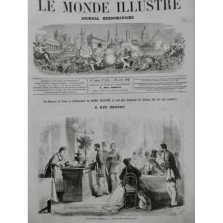 1867 MI EXPOSITION RESTAURANT RUSSE INTERIEUR SERVICE SERVEUR