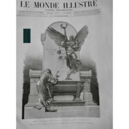 1890 MI PERE LACHAISE PARIS MONUMENT PAUL BAUDRY BUSTE DUBOIS FIGURES MERCIÉ