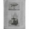 1884 MI DIRIGEABLE AEROSTAT ELECTRIQUE HELICE TISSANDIER HELICE PROPULSEUR