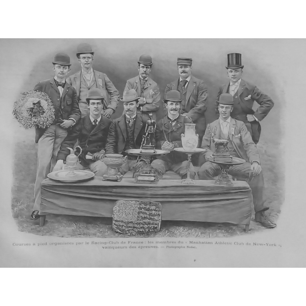 1891 PHOTO COURSE PIED VAINQUEUR EPREUVE ATHLETIC CLUB NEW-YORK NADAR