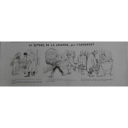 1913 FI JOCONDE RETOUR FRANCE SOURIRE DESSIN ANGONNET