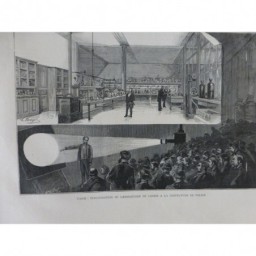 1881 PHOTO APPAREIL PROJECTION LABORATOIRE CHIMIE WURTZ CAMBON