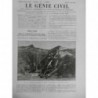 1929 GENIE CIVIL BARRAGE SPITALLAMM MASSIF GRIMSEL SUISSE FUNICULAIRE AERIEN