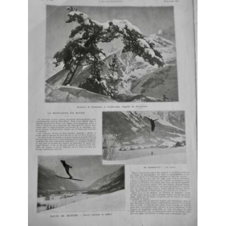 1907 I SKI SAUT CHAMONIX AIGUILLE CHARDONNET STEINER VAINQUEUR