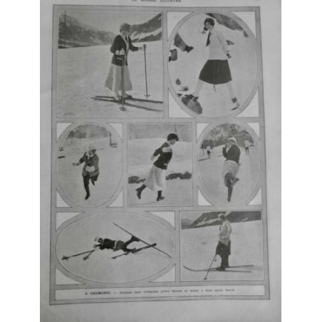 1912 MI SKI CHAMONIX FEMME SPORT PATINEUSE SKIEUSE