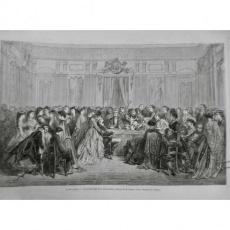 1868 MI CASINO BADE JEU GRANDE SALLE CONVERSATION JETON CROUPIER