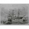 1872 I CALEDONIE PORT BREST DEPART CONDAMNÉ DEPORTATION FREGATE GUERRIERE