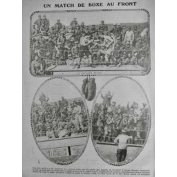 1915 E BOXE BOXEUR FRONT ESCADRILLE CARPENTIER COMBAT ROUND