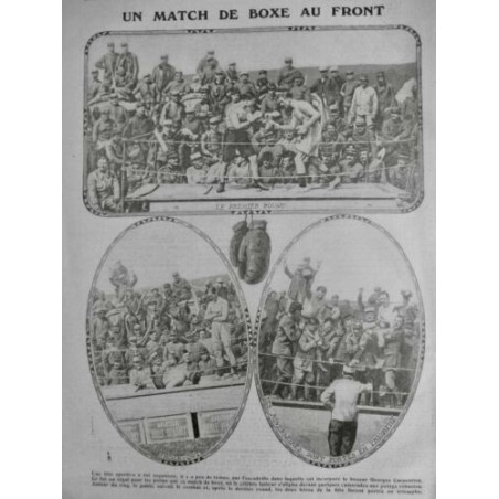 1915 E BOXE BOXEUR FRONT ESCADRILLE CARPENTIER COMBAT ROUND