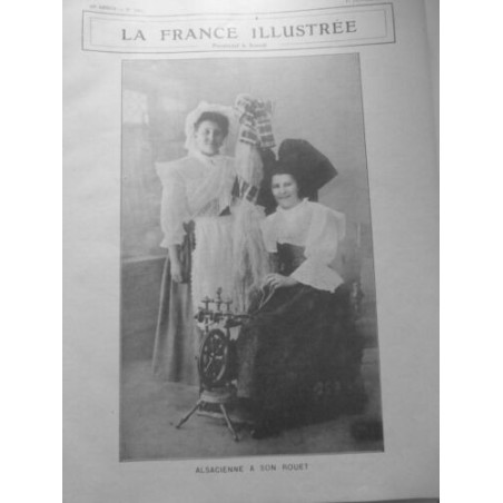 1918 FI GUERRE ALSACIENNE COSTUME TRADITIONNEL ROUET LAINE