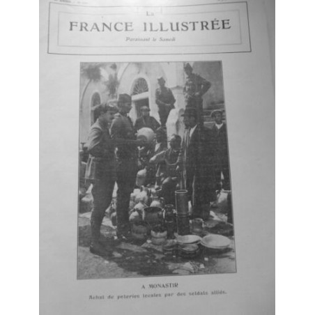 1918 FI GUERRE MONASTIR POTERIE LOCALE SOLDAT ALLIÉ