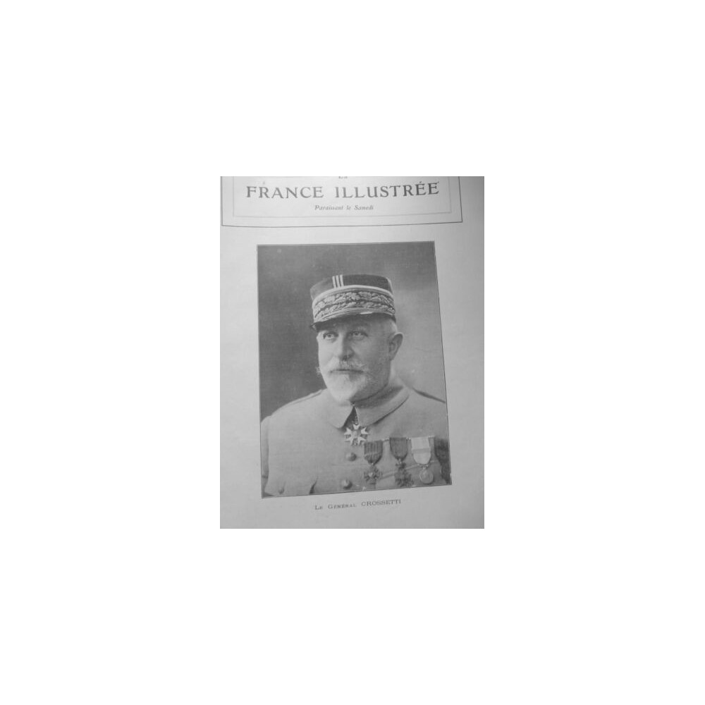 1918 FI GUERRE GL CROSSETTI UNIFORME DECORATION MILITAIRE PORTRAIT