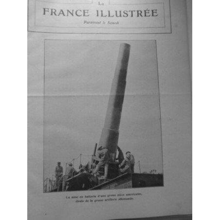 1918 FI GUERRE MONTAGE MISE BATTERIE GROSSE PIECE AMERICAINE