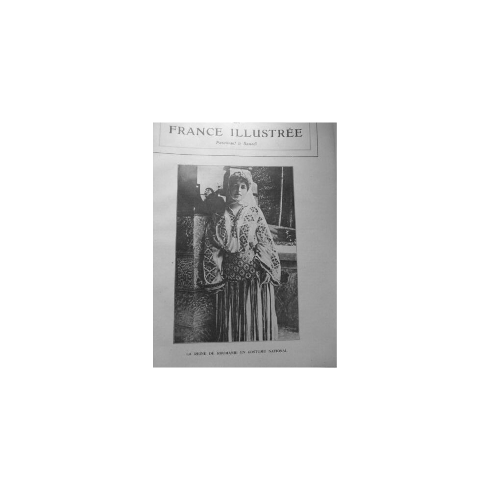 1918 FI GUERRE REINE ROUMANIE COSTUME NATIONAL PORTRAIT