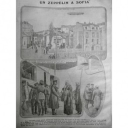 1915 E DIRIGEABLE ZEPPELIN SOFIA REINE ELEONORE DUC MECKLENBOURG NACELLE