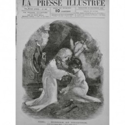 1880 PI NOEL OUVERTURE CADEAU JOIE DECEPTION LARMES DESSIN MORIN