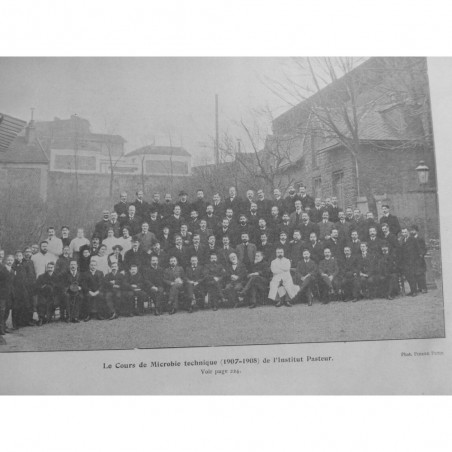 1908 FI ECOLE GUERRE OFFICIER PHOTOGRAPHE PIERRE PETIT COURS MICROBIE PASTEUR