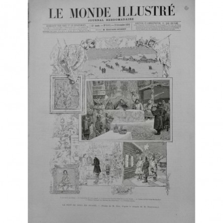 1891 MI NOEL RUSSIE NUIT NOEL MESSE ADORATION ROI MAGE SAPIN ETOILE ENFANT CHANT