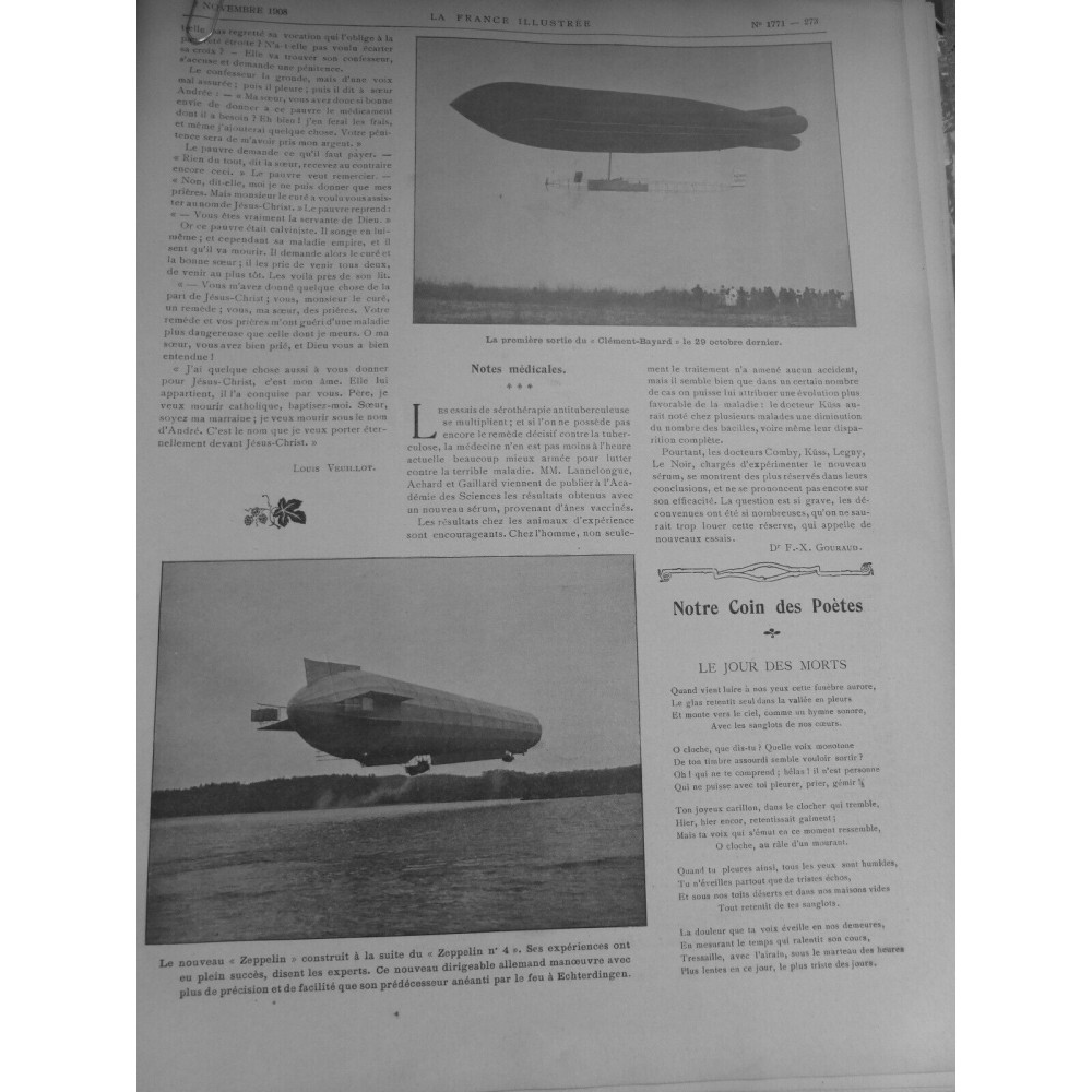 1908 FI DIRIGEABLE SORTIE CLEMENT-BAYARD ZEPPELIN ALLEMAND MANOEUVRE PRECISION