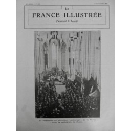 1916 FI GUERRE BATAILLE MARNE CEREMONIE CATHEDRALE MEAUX