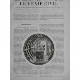 1896 GENIE CIVIL SEINE PERCEMENT GALERIE BOUCLIER SIPHON ASSAINISSEMENT EGOUT