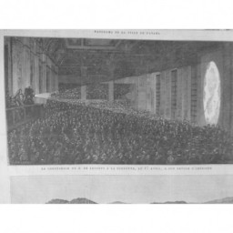 1880 PHOTO SORBONNE CONFERENCE LESSEPS PROJECTION PHOTO AMERIQUE