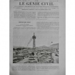 1896 GENIE CIVIL EXPOSITION SUISSE GENEVE HALLE METALLIQUE MACHINES