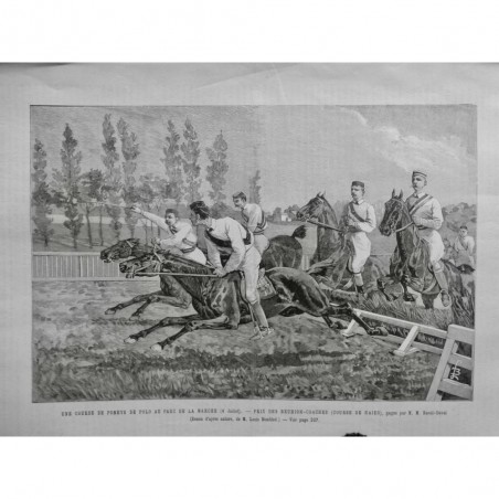 1891 UI POPO COURSE PONEY POLO PARC PRIX REUNION COACHES HAIES RAOUL-DUVAL