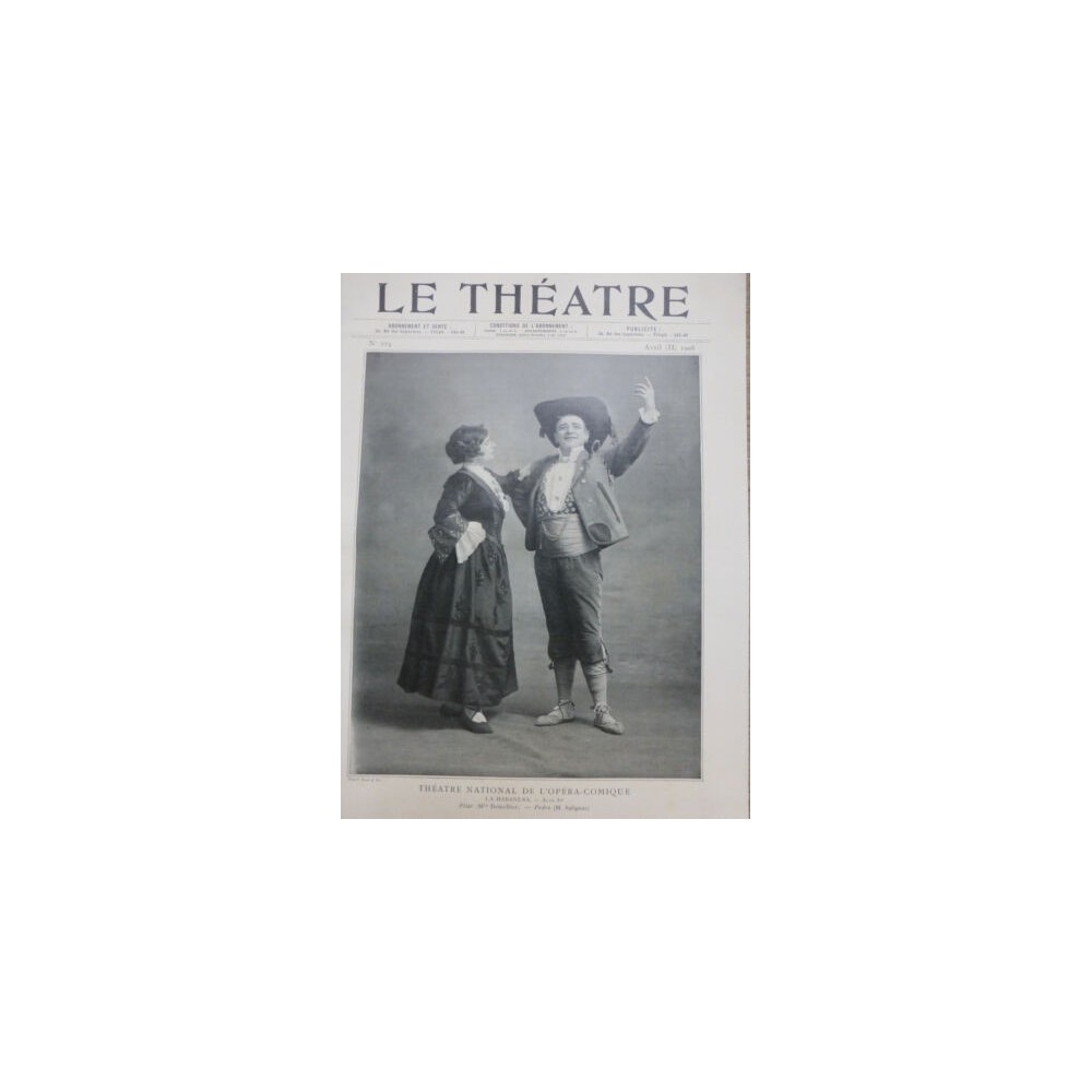 1908 THEATRE DEMELLIER SALIGNA HABANERA DARLAYS DEMOUGEOT DARDANUS MATI