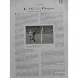 1924 SUI FOOTBALL VIII JEUX OLYMPIQUES MATCH ESPAGNE ITALIE VALLANA ZAMORA