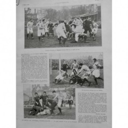 1908 I FOOTBALL AMERICAIN RUGBY FRANCO-GALLOIS MELÉE ESSAI BUT