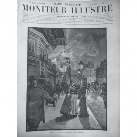 1889 PM PARIS NOUVEAUX AVERTISSEURS INCENDIE