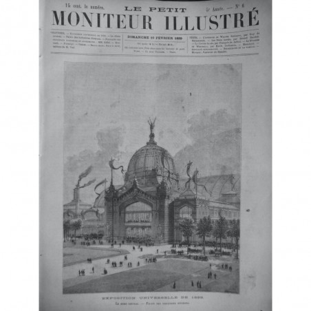 1889 PM EXPOSITION UNIVERSELLE DOME CENTRAL PALAIS INDUSTRIES DIVERSES