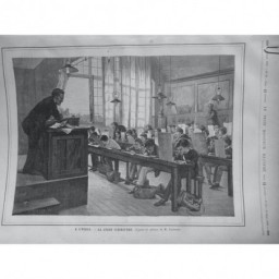 1885 PI ECOLE LECON ECRITURE TABLEAU M. TRUPHEME