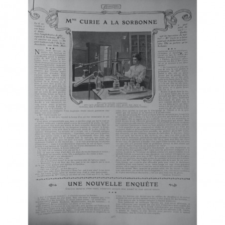 1906 F MME CURIE SORBONNE