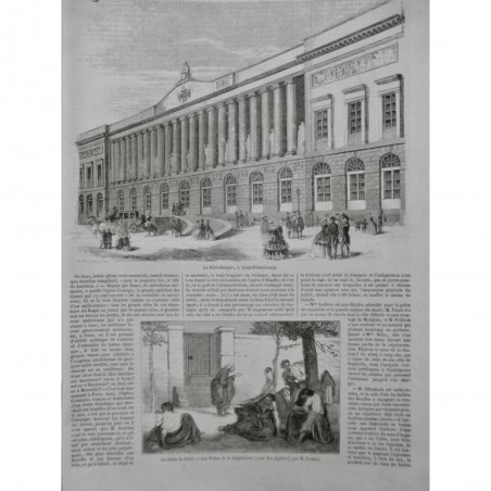 1857 MI SALPETRIERE HOPITAL FOLLES COUR AGITEES MALADIE MENTALE GAUTIER