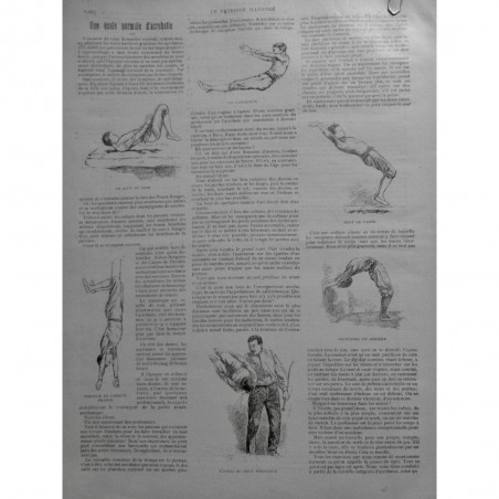 1898 PI ATHLETISME ECOLE ACROBATIE SAUT PERILLEUX CASCADEUR SAUT LION