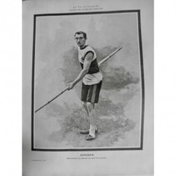 1905 VGA ATHLETISME SPORT GONDER RECORDMAN MONDE SAUT PERCHE