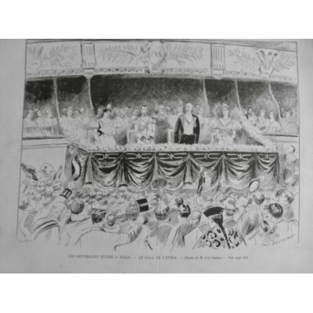 1896 UI RUSSIE SOUVERAIN RUSSE PARIS GALA OPERA