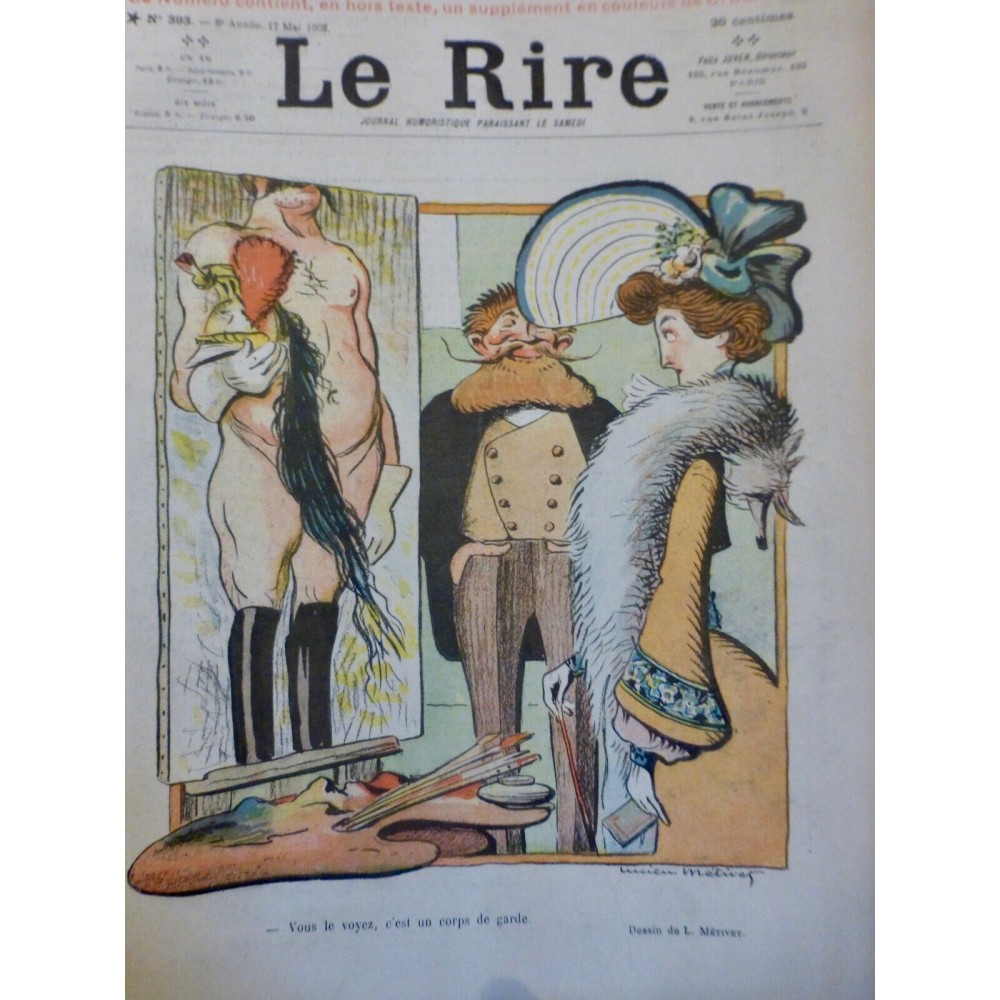 1902 LR PEINTURE MODELE CHEVALET CORPS GARDE HUILE PEINTURE