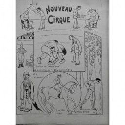 1913 LR LUTTE CHAMPION CATCH CIRQUE DESSIN WAGUE