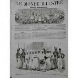 1864 MI EXECUTION HAITI VAUDOUX ADORATEUR COULEUVRE CRIME ANTHROPOPHAGIE