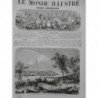 1864 MI KIEL RESIDENCE GOUVERNEUR HOLSTERNOIS VUE FLEUVE DESSIN DEROY