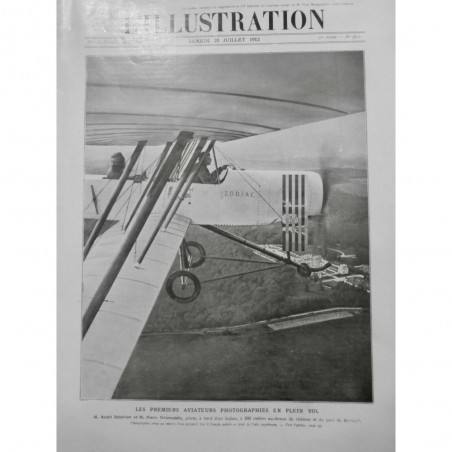 1912 I AVIATION AVIATEUR PHOTOGRAPHIE PLEIN VOL BIPLAN SCHELCHER DEBROUTELLE