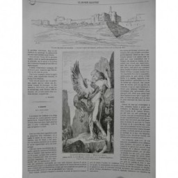 1864 MI OEDIPE SPHINX TABLEAU GUSTAVE MORAU FEMME AILES ACHAT PRINCE NAPOLEON