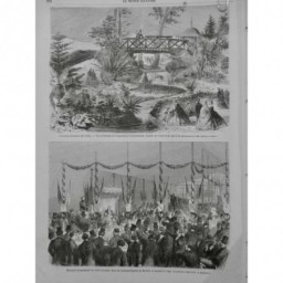 1864 MI TOURS EXPOSITION HORTICULTURE MADRID BANQUET PROGRESSISTE BEAUMANN