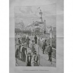 1900 UI EXPOSITION PONT TROTTOIR ROULANT PROGRES PAVILLONS